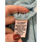 Juicy Couture  Blouse Womens XS Ruched Front Top Seafoam Green Short Sleeve Photo 5