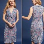 Anthropologie MAEVE jacquard soft stretchy floral dress size 8 Purple Photo 2