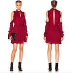 IRO NWT Hanie ruffle cold shoulder wine dress Photo 1