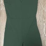 Aritzia Babaton Contour Army Green Sleeveless V-neck One-Piece Romper; size XS Photo 0