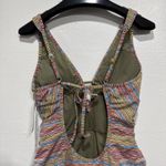 Becca  Rebecca Virtue Freespirit Plunge One Piece Swimsuit Large Multi Beach Pool Photo 4