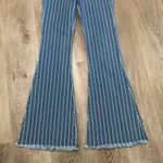 Cello  Bell Bottom Jeans Flare Blue White Stripe Size 3 Denim Photo 2