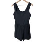 Halara  NWT Black Square Neck Pocket Quick Dry Mini Active Yoga Dress LG Shorts Photo 4