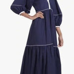 STAUD Demi tiered cotton blend poplin maxi dress Photo 0