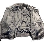 Torrid Plus Size 0X Metallic Faux Leather Moto Biker Jacket Silver Gray Photo 6
