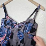 Rebecca Malone Rebecca Taylor bustier dark floral silk slip dress size 6 babydoll y2k Photo 4