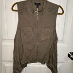 Torrid  Military Vest Studded Mushroom Gray Photo 2