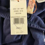 Pink Lotus  blue drawstring leggings S NWT $78 Photo 3