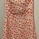 Saints + Secrets  Beige Red Strapless Mini Dress Photo 2