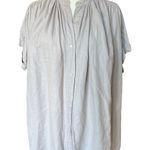 Wilfred  Oversized Gray Lavender Ramie Grass Linen Shirt Women's Size M *Read Photo 0