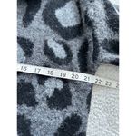 RD Style  Conscious Women's 1/4 Zip Gray Black Animal Print Wool Blend Sweater M Photo 5