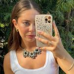 Free People Vintage boho silver beaded statement necklace  Photo 0