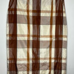 barney's new york  100% silk plaid pencil‎ skirt size 44 Photo 0