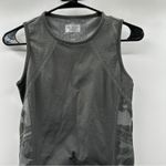 Athleta  Camo Gray Fastest Track Sleeveless‎ Muscle Ruched Tank Top Size XS Photo 3
