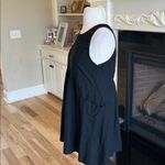 Black Linen Jumper Dress Mini New Size XS Photo 3