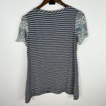 LOGO By Lori Goldstein LOGO Lori Goldstein Striped Tunic Top XS Navy Boho Lagenlook Cottage Preppy Photo 1