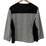 Chico's Chico’s Striped Open Front Colorblock Long Sleeve Jacket Blazer Black Size Large Photo 7