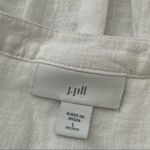 J.Jill White and Blue Striped Linen Tunic Size Large Petite Photo 5
