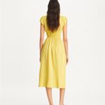Tory Burch Yellow Silk Blend Midi Dress Photo 1