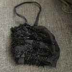 Custom made beaded fringe bra Black Size M Photo 2