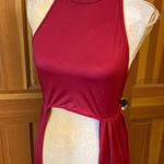 Nwt, Lavishly Paris Women’s Ruby Red Cape Style Halter Crop Top Size M Photo 3