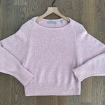 Vince Cashmere Cropped Boatneck Sweater in Pink Champagne Size Small Photo 0