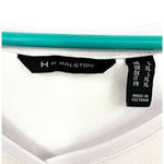 H by Halston  size Large white short sleeve t-shirt‎ tee modal spandex blend Photo 2