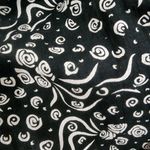 Earth Song Black White Print Cotton Summer Dress Size M Photo 7