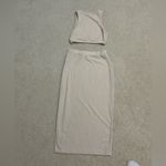 Elegant Cream Skirt Set Tan Photo 1