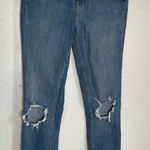 Free People  Ripped Distressed Skinny Blue Jeans‎ 28 Photo 0