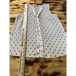 Fun 2 Fun White Feather/Aztec‎ Sleeveless V Neck Shirt Size Small Lightweight Photo 2