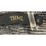 THML  Dress ~ Cute Shift Dress With Faux Leather Bottom ~ Gray & Black ~ Small Photo 7