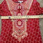 Boden Ingrid Silk Blend Dress Shift Dress Size US 6 Boho Colorful Tapestry Red Photo 6