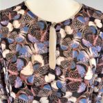 Forever 21 Long sleeve chiffon semi sheer abstract butterfly print top size small Photo 1