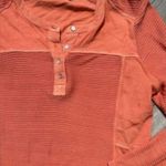 Soft Surroundings terracotta orange rust medium Henley top nwt cotton linen Photo 3
