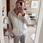 Oversized Fleece Jacket White Size L Photo 1