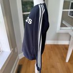 Adidas Originals Navy Blue Logo Three Stripes Crewneck Sweatshirt Size Medium Photo 2