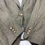 ZARA  Linen blazer Olive green Size XL Photo 9