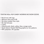 Tootsie Roll Pop Candy Womens No Show Socks Stripes Colorful Cute Gift 7 Pairs Pink Photo 1