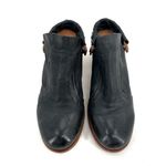 A.S.98 Black Leather Mules Silver Studded Heeled Shoes Boho Cottage EU Size 36 Photo 8