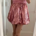 Love Shack Fancy NWT pink sequin niko mini bubble dress Photo 1