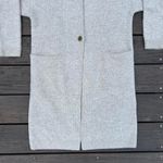 Uniqlo Beige Wool Blend Long Hooded Cardigan w/ Button Closure and Pockets Photo 2
