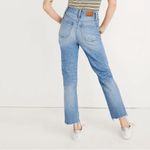 Madewell Classic Straight High Rise Distressed Jeans with Raw Hem Size 24 Photo 1