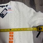 Jeanne pierre  Cream Cotton Cable Knit Sweater Boat Neck Size Medium Photo 5