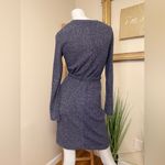 Gap  Softspun Ribbed Long Sleeve Tie-Waist Dress Grey Medium NWT Photo 3