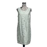 Banana Republic Green Floral Lace Shift Midi Dress Women’s 12 Elegant Minimalist Photo 1