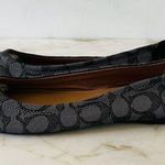 Coach Chelsea Black Gray Signature Canvas Logo Print Ballerina Flats - US 10 Photo 0