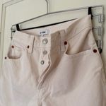RE/DONE  Cream Frayed Jean Shorts 26 Waist Photo 4
