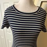 Vintage Absolute Angel Asymmetrical Dress Black White Stripes Size Large Photo 7