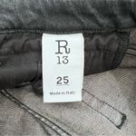 R13  Women's Biker Boy Skinny Crop Jeans in Strummer Black Photo 13